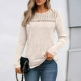 thumbnail image 3 of Womens Lace Long Sleeve Shirt Fall Top Dreesy Casual Tunic Sweaters Mesh Clothes Trendy Work Cute Outfits, 3 of 6