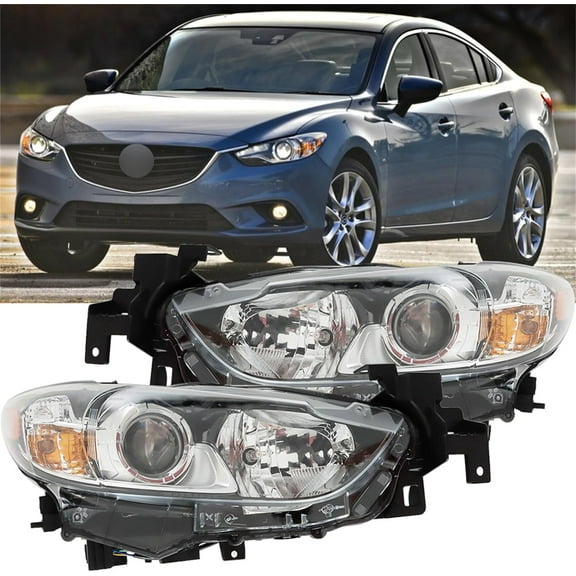 labwork Headlight Assembly Replacement for Mazda 6 Halogen Projector Headlights 2014-2017 Set Driver ＆ Passenger Side MA2518160