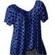 thumbnail image 1 of Sonducket Nomeni - Blusa de manga corta para mujer, talla grande, informal, con cuello en V, con lunares Prendas para la parte del cuerpo Azul XXL Sonducket AP001865-13, 1 of 6