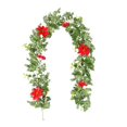 thumbnail image 1 of Baies Rouges 185 cm Couronne Douce pour Foyer Escalier et Porte-Bouquet de Fête pour Fleurs Guirlande de Glycine Fleurs Glycine et Fleurs Fleurs Arrangements Floraux d'Extérieur avec Vase Réception de Mariage, 1 of 4