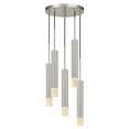 thumbnail image 3 of Cal Lighting 5-Light Aluminum Pendant with Glass Diffuser in Brushed Silver, 3 of 3