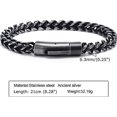 thumbnail image 5 of Stainless Steel Retro Vintage Chain Style Classic Plain Biker Party Strand Bracelet, 5 of 5
