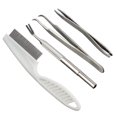 thumbnail image 1 of Methold 4pcs / Set Juego de herramientas para eliminar garrapatas Humanizado Antideslizante Prácticas pinzas de horquilla de acero inoxidable y Suministros para perros, 1 of 5