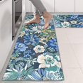thumbnail image 2 of Kitchen Rugs Sets Of 2,Pioneer Flower Floral Print Pattern Anti Fatigue Kitchen Mat Rugs Non Slip Washable,Decorative Kitchen Floor Mats for Kitchen,Sink,Laundry,17"X47", 2 of 5