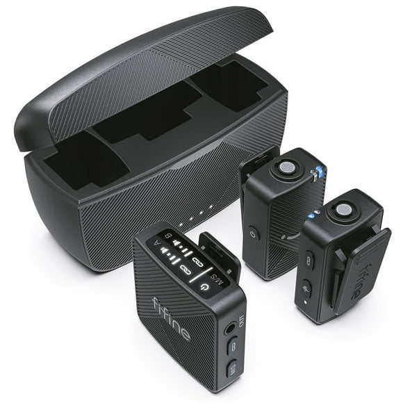 FIFINE Microphone Lavalier Sans Fil pour Iphone/android/tablette, Système de Micro Sans Fil avec Annulation de Bruit pour Enregistrement Vidéo