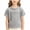 Gray, variant on Zpanxa Kids Shirts Smocked Crew Neck Short Sleeve Solid Color Lightweight Breathable Summer Casual Tee