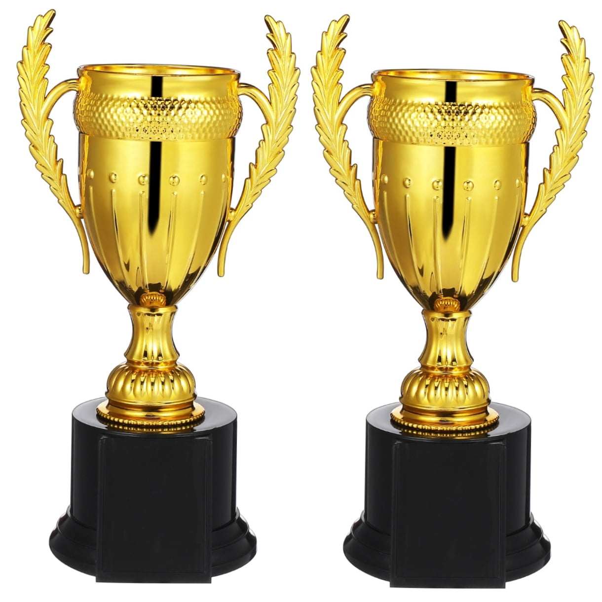 Worgeous 2pcs Golden Trophy Plastic Trophy Cup Award Trophy Party Trophy Decor Trophy Cup Model For Sports Competition