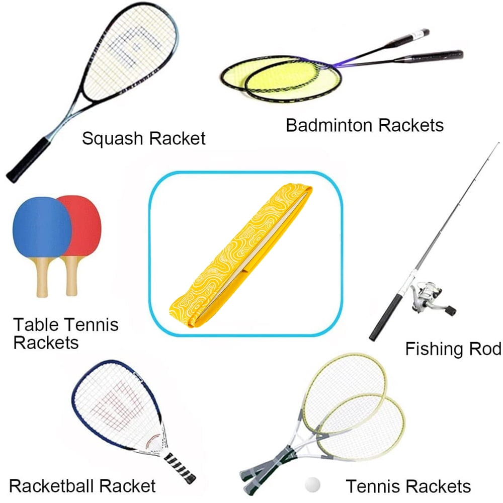 Pack De 3 Bandes De Poignée Pour Raquettes - Antidérapant, Absorbant - Tennis, Badminton, Squash - 110 Cm X 2,5 Cm