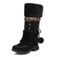 thumbnail image 5 of Botas de mujer Botas de nieve sin cordones Botas de algodón de terciopelo Zapatos cálidos de algodón sólido Pelota de felpa Botas de caballero étnicas Wmkox8yii ghj1208, 5 of 6