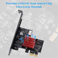 thumbnail image 1 of 2X PCIE USB 3.1 GEN2 Type-E Expansion Card,10Gbps PCI Express 3.0 1X to 20Pin Panel Type C Connector for /8, 1 of 6