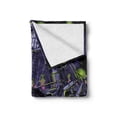 thumbnail image 2 of Pirate Ship Soft Flannel Fleece Throw Blanket, Ghost Ship on Fantasy Caribbean Ocean Adventure Island Haunted Vessel, Cozy Plush for Indoor and Outdoor Use, 60" x 80", Purple Lime Green, by Ambesonne, 2 of 6