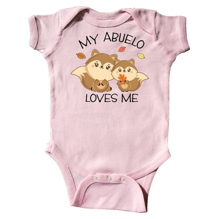 

Inktastic My Abuelo Loves Me with Cute Squirrels in Autumn Gift Baby Boy or Baby Girl Bodysuit