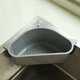 thumbnail image 5 of 2 cestas para fregadero, filtro triangular para fregadero de cocina, cesta coladora para fregadero de cocina de esquina, estante de drenaje multifuncional para recogedor de alimentos (gris), 5 of 5