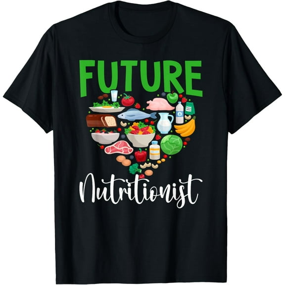 t-shirt Future Nutritionist Dietitian Dietary Expert T-ShirtMen and women can wear, black T-shirts, gifts. Age: M,L，XL 2XL, 3XL, 4XL