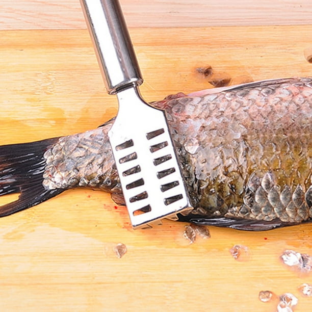 Cribun Fish Scaler Stainless Steel Deveiner Tool Fish Cleaning Knife Cleaner Tweezers Peel Device