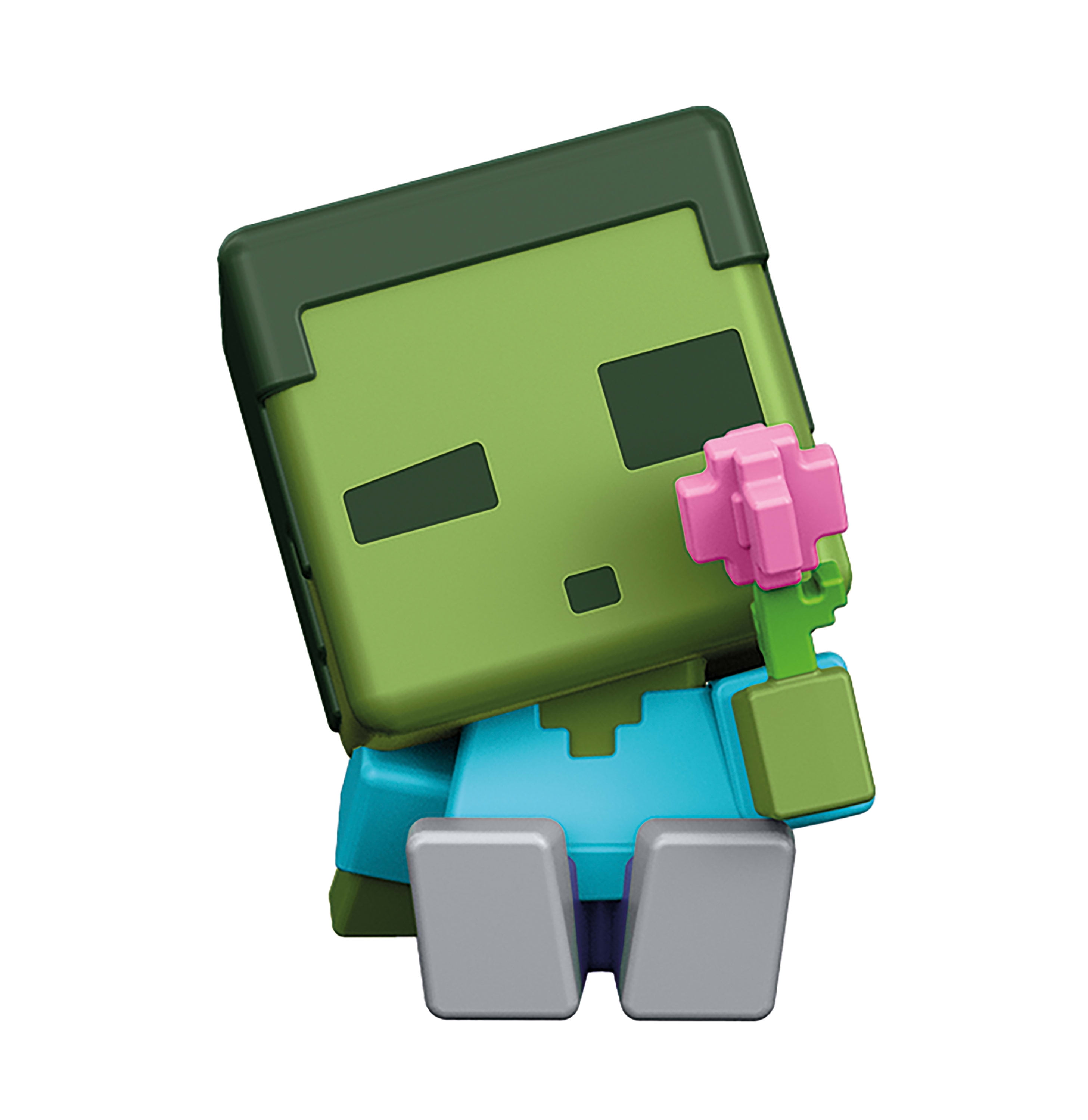 Minecraft Mini Mode Spawn Egg with Mini Figure, Cherry Blossom, 1.5-inch Toy, Zombie's First Flower
