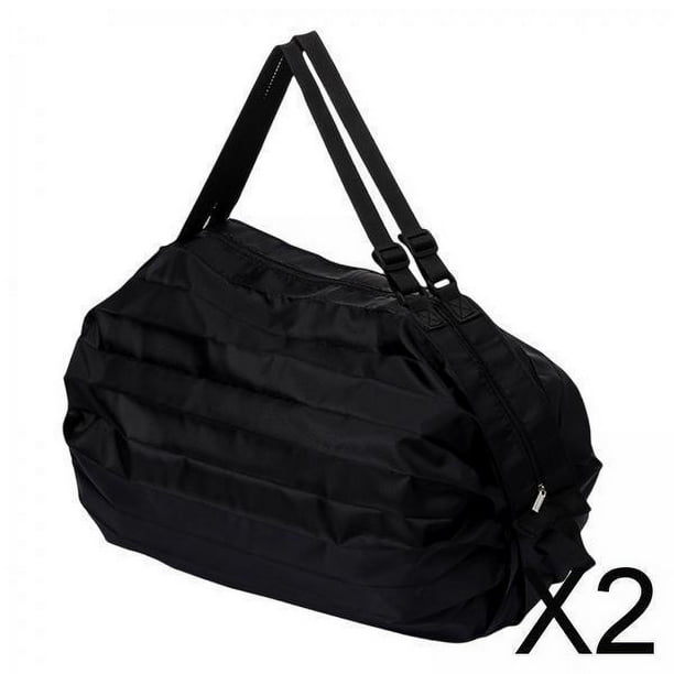 2 Bolsas De Compras Multiusos Reutilizables, Impermeables, Para Playa, Para Guardar Alimentos, Color Negro