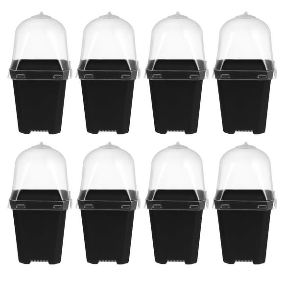 GOOHOCHY 10 macetas cuadradas de plástico para vivero de plantas, macetas para iniciar flores, macetas para jardinería