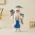 thumbnail image 4 of Muñeco de Papá Noel azul, adornos navideños, muñecos de Papá Noel de peluche, figuras para fiestas navideñas, adornos de mesa para la sala, regalo de Año Nuevo, 4 of 5