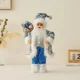 thumbnail image 4 of Muñeco de Papá Noel azul, adornos navideños, muñecos de Papá Noel de peluche, figuras para fiestas navideñas, adornos de mesa para la sala, regalo de Año Nuevo, 4 of 5