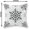 thumbnail image 5 of Christmas Pillow Covers 16x16 Set of 2 Grey Snowflake Throw Pillow Covers Winter Christmas Decor Outdoor Pillowcase Christmas Holiday Decorations Linen Farmhouse Cushion Covers for Couch Home, 5 of 6