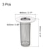 thumbnail image 2 of Colador de fregadero de baño de 3 piezas, apto para agujeros de desagüe de 0.98"-2", 80 mm/3.15" de profundidad, colador de fregadero de acero inoxidable, 2 of 6