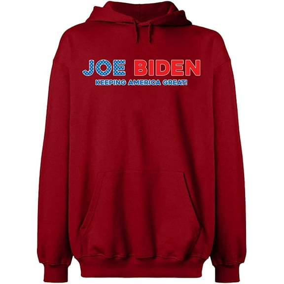 Unisex Crewneck Sweatshirt, Joe Biden Keeping America Great, Slim Fit, Long Sleeve Sweater - Antiquee Cherry Small