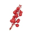 thumbnail image 2 of CuiLiyq Glitter Rose Berry Stalk, 3 PCS 7.9 Inch Artificial Christmas Tree Picks Decoration and Christmas Tree Filler Ornaments, DIY Xmas Wreath, Holiday and Home Decor (Red), 2 of 4