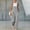 Gray, variant on Women's Loose Wide Leg Cargo Jumpsuit Summer Baggy Adjustable Strap Romper with Pockets