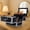 Black, variant on Qifang Black Diamond Texture Aluminum Makeup Storage Case Portable Beauty Organizer Travel Trolley with Built-in Mirror and Key Lock 9"x6"x6"