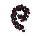 thumbnail image 2 of Artificial With Black Maple Leaves And Red Roses For Halloween Gothic Decorative Artificial Flower Garland For Fireplaces And Stairs 180cm Length Available, 2 of 5