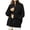 Black, variant on Women Long Sleeve Zip Pullover Oversized Slouchy Ribbed Knit Sweatshirt Tunic Sweater with Slit
