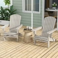 thumbnail image 4 of Costway Folding Adirondack Chair Set of 1 with High Backrest & Wide Armrests Wooden Grey, 4 of 9