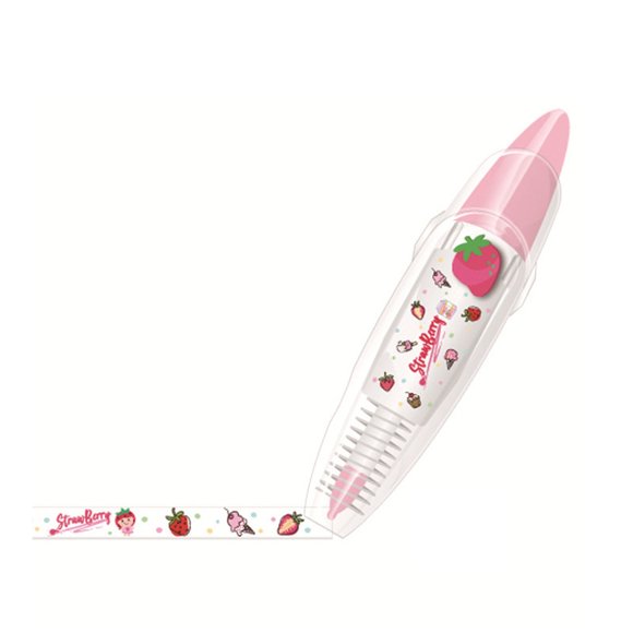 Fufafayo Stylo à Ruban Décoratif, Stylo à Ruban Correcteur, Distributeur de Ruban Washi Dessin Animé, Ruban d'Album Photo Bricolage, Chemin de Ruban de Scrapbooking pour Étudiants, Journalisation, Bricolages