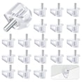 thumbnail image 1 of 100Pcs Clear Shelf Support Peg 3mm Shelf Plastic Bracket For Furniture Shelves Cabinets Holder Pegs Kit, 1 of 5