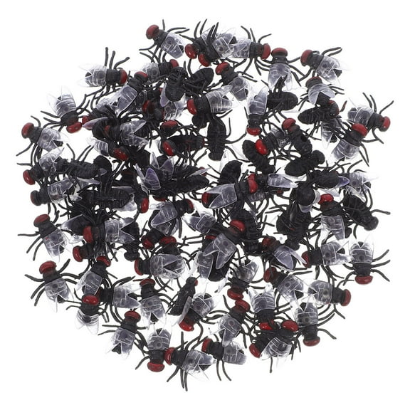 LOLIPPYY 120Pcs Fake Flies Plastic Bugs for Realistic Party Pranks and Decoration
