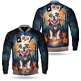 thumbnail image 3 of Happy Halloween Vampire Bulldog BOO with Pumpkins Fun and Spooky All Over Print 3D Baseball Jacket Dog Lover Gifts Idea Bomber Jacket Softball - 00018, 3 of 6