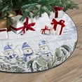 thumbnail image 3 of FMSHPON Christmas BorderSnowmans Xmas Christmas Tree Skirt Stand Mat for Holiday Party Decoration Indoor Outdoor 48 inches, 3 of 3