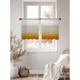 thumbnail image 3 of Burnt Orange Beige Ombre Sheer Curtains 45 Inch Length 2 Panels Set, Modern Abstract Art Texture Voile Window Treatment Rod Pocket Small Kitchen Curtains Drapes for Bedroom 52"x45"x2, 3 of 7