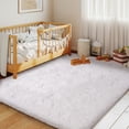 thumbnail image 3 of Janvonne White Fluffy Rugs for Bedroom 4x6, Soft Shag Plush Area Rug for Kids Children Girls Bedroom Nursery,Home Decor Aesthetics, 3 of 8
