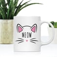 thumbnail image 2 of Koyal Wholesale Funny Cat Lover Ceramic Coffee Mug, Meow, 2 of 5