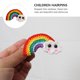 thumbnail image 3 of 1 par de clips de cabello de arco iris tejido a mano de bricolaje, 3 of 5