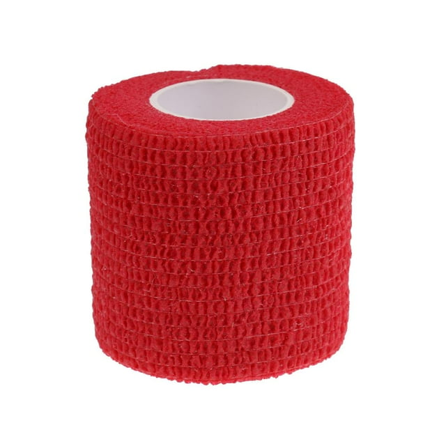 Esquirla 177" x 2" Self Adhesive Non Woven Cohesive Bandage Strong Elastic First Aid Tape Red