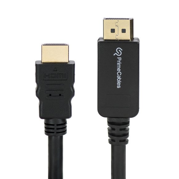 PrimeCables DisplayPort to HDMI Adapter Cable M/M 6ft, Black