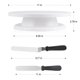 thumbnail image 2 of Plato giratorio para tartas de 11 pulgadas para decorar: kit de 6 piezas para decorar tartas. Incluye 2 espátulas para glaseado, como se muestra, como se muestra, 2 of 5