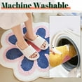 thumbnail image 5 of Funny Bath Mat Cute Flower Shaped Absorbent Bathroom Rug Soft Round Plush Rug for Shower Bathtub Bedroom Living Room, 5 of 6