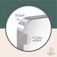 thumbnail image 4 of Hamilton Hills Contemporary Polished Metal Wall Mirror Glass Panel Silver, 4 of 8
