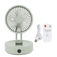 thumbnail image 2 of Foldable Desk Fan, Personal Fan, Three Speeds, Remote Control, USB Rechargeable, LCD Display, Office and Home Use, ABS Material, 2 of 7