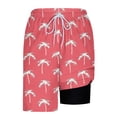 thumbnail image 6 of Aobny Mens Shorts Board with Liner Hawaiian Bottom Big & Tall Casual Slim Work Out Clothes,Pink,XXL, 6 of 6