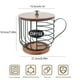 thumbnail image 2 of Portavasos K de gran capacidad, organizador de almacenamiento de cápsulas de café, cesta de almacenamiento de hierro con base y tapa de madera, 2 of 6
